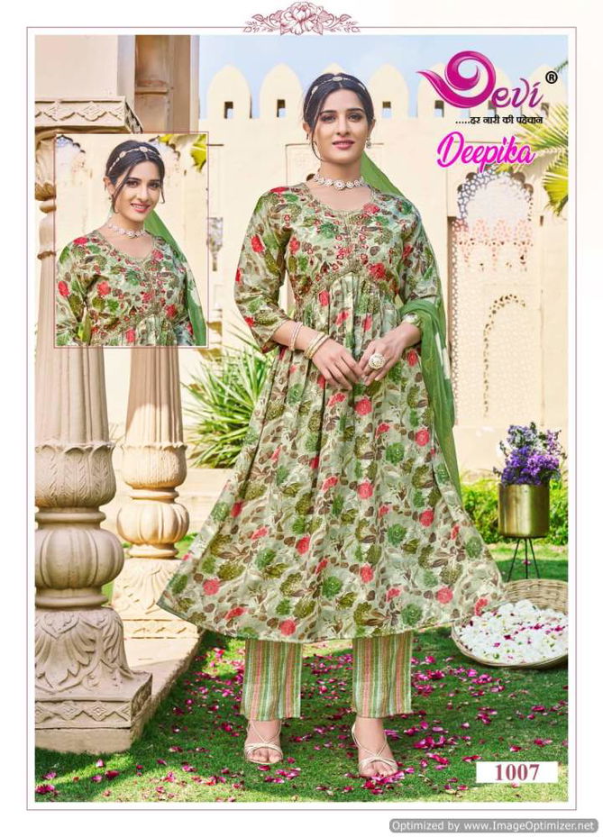 Deepika Vol 1 By Devi Alia Cut Rayon Cotton Kurti With Bottom Dupatta Wholesale Market
